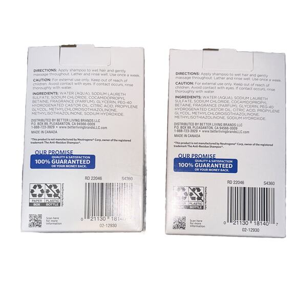 2 x 6fl Oz Signature Care Clarifying Shampoo Compare To Neutrogena Anti Residue - Picture 5 of 6